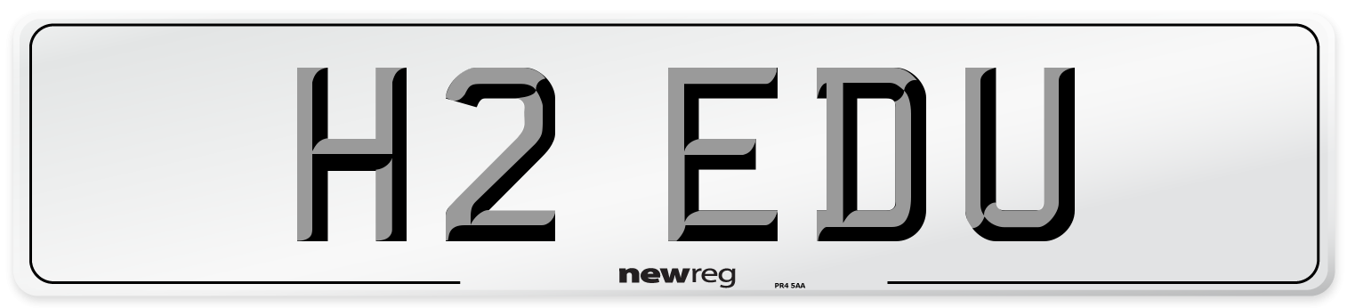 H2 EDU Number Plate from New Reg